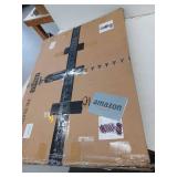 Modern Mid Century Triangle Glass Coffee Table, Black, 35.5