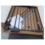 HOOEN Wide Baby Gates for Doorway Stairs 30" Tall 38.5-43.5 Inch Wide, Black