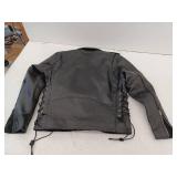 Milwaukee Leather SH1011 Black Classic Brando Motorcycle Jacket for Men Made of Cowhide Leather w/ Side Lacing Medium