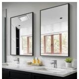 Bathroom Vanity Mirror for Wall, 2 Pack 36" x 24", Black