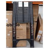 20FT Telescoping Extension Ladder-Black with Hooks