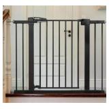 Babelio 26-40" Black Metal Safety Gate for Stairs