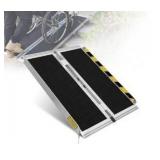 Portable Wheelchair Ramp 4 Ft, Non-Slip Folding Aluminum Ramp