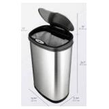 Ninestars 13 Gal Touchless Motion Sensor Trash Can