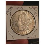 1879-S MS 63 Morgan silver dollar