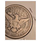1899 Barber silver half dollar