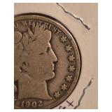 1902 Barber silver half dollar