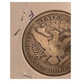 1906 Barber silver half dollar