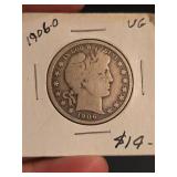 1906-O Barber silver half dollar