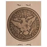 1906-O Barber silver half dollar
