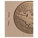 1907-S Barber silver half dollar