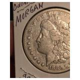 1880 Morgan silver dollar