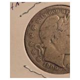 1909 Barber silver half dollar