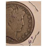 1909 Barber silver half dollar