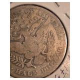 1909 Barber silver half dollar