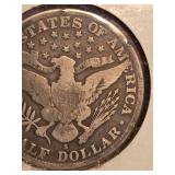 1914-S Barber silver half dollar