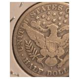 1915-S Barber silver half dollar