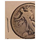 1927-S Walking Liberty Silver half dollar