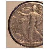 1941 Walking Liberty Silver half dollar