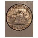 1949 Franklin silver half dollar
