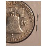 1949 Franklin silver half dollar