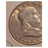 1951-S Franklin silver half dollar