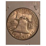 1951-S Franklin silver half dollar