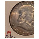 1952 Franklin silver half dollar