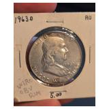 1963-D Franklin silver half dollar
