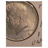1964 Kennedy silver half dollar
