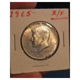 1965 Kennedy silver half dollar