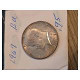 1967 BU Kennedy silver half dollar