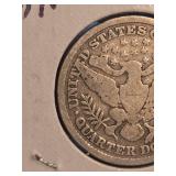 1997 Barber silver quarter