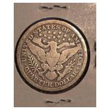 1899 Barber silver quarter