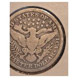 1899 Barber silver quarter