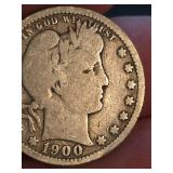 1900 Barber silver quarter