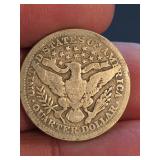 1900 Barber silver quarter