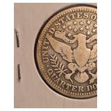 1907 Barber silver quarter