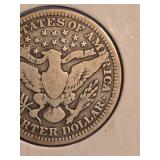 1907 Barber silver quarter