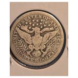 1912 Barber silver quarter
