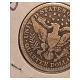 1914 Barber silver quarter