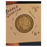 1916-D Barber silver quarter