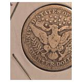 1916-D Barber silver quarter