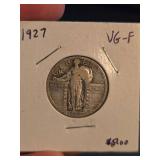 1927 Standing Liberty silver Quarter
