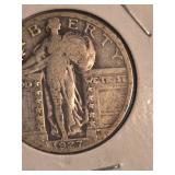 1927 Standing Liberty silver Quarter