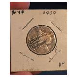 1930 Standing Liberty silver Quarter