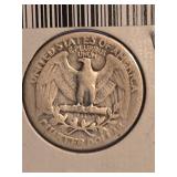 1938 Washington silver quarter