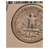 1938 Washington silver quarter