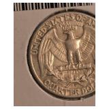 1951-D Washington silver quarter