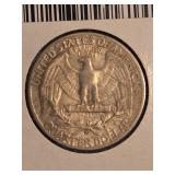 1952-D Washington silver quarter
